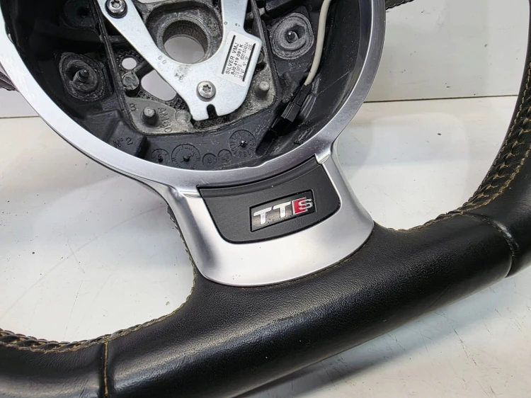 KIEROWNICA SKÓRA MULTI BIAŁA NIĆ ŚCIĘTA AUDI TT TTS 8J 8J0419091K BDB 23/25