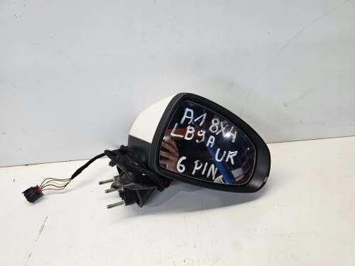 LUSTERKO ZEWNĘTRZNE PRAWE AUDI A1 8X4 6-PIN UK LB9A