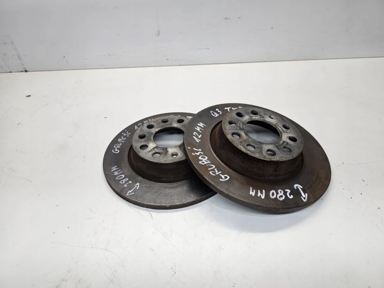 TARCZA TARCZE HAMULCOWE TYŁ AUDI Q3 8U 280MM KOMPLET ŁADNE
