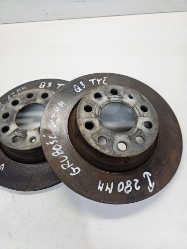 TARCZA TARCZE HAMULCOWE TYŁ AUDI Q3 8U 280MM KOMPLET ŁADNE