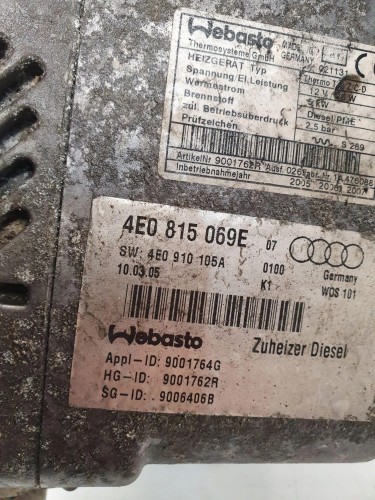 WEBASTO DOGRZEWACZ AUDI A8 D3 LIFT 4E0815069E
