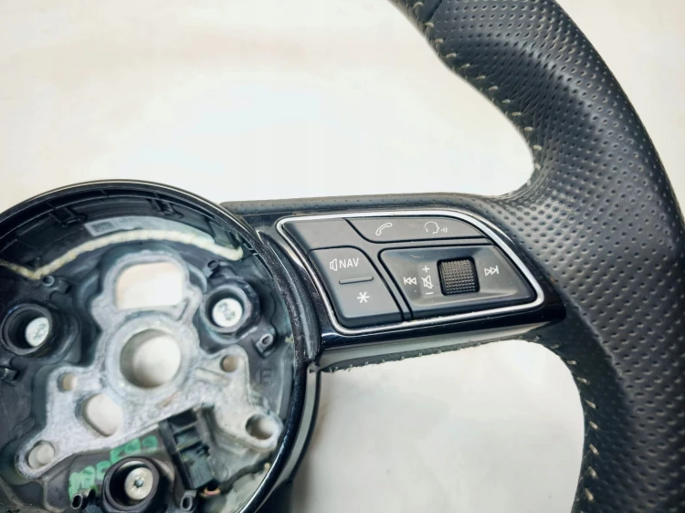 KIEROWNICA SKÓRA PIKOWANA S LINE ŚCIĘTA AUDI A4 B9 A5 8W 8W0419091DG JAH