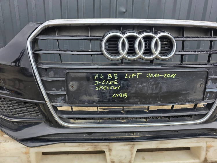 ZDERZAK PRZÓD KOMPLETNY AUDI A4 B8 LIFT 2011-2016 LY9B S LINE SPRYSKI !!!
