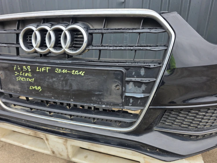 ZDERZAK PRZÓD KOMPLETNY AUDI A4 B8 LIFT 2011-2016 LY9B S LINE SPRYSKI !!!