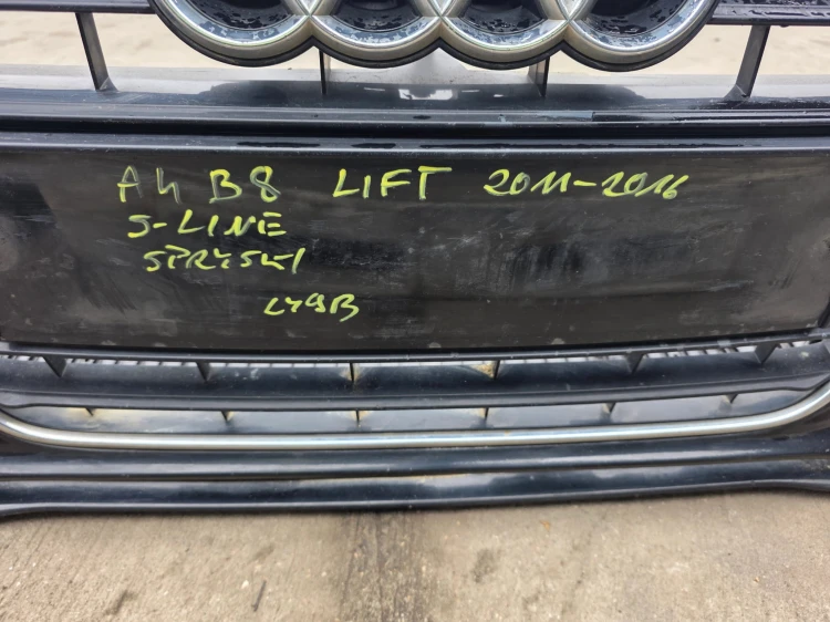 ZDERZAK PRZÓD KOMPLETNY AUDI A4 B8 LIFT 2011-2016 LY9B S LINE SPRYSKI !!!