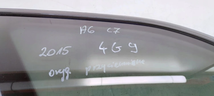 SZYBA KAROSERYJNA LEWY TYŁ ORYG. PRZYĆ. AUDI A6 C7 AVANT 2015R