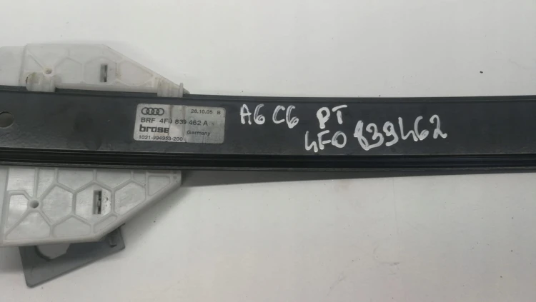 MECHANIZM SZYBY PRAWY TYŁ AUDI A6 C6 4F0839462 A B