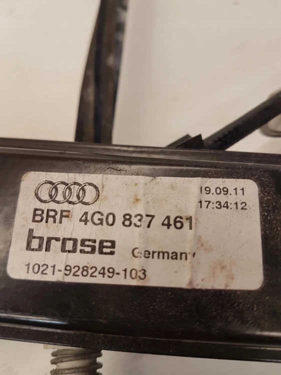 MECHANIZM SZYBY LEWY PRZÓD AUDI A6 C7 4G0837461