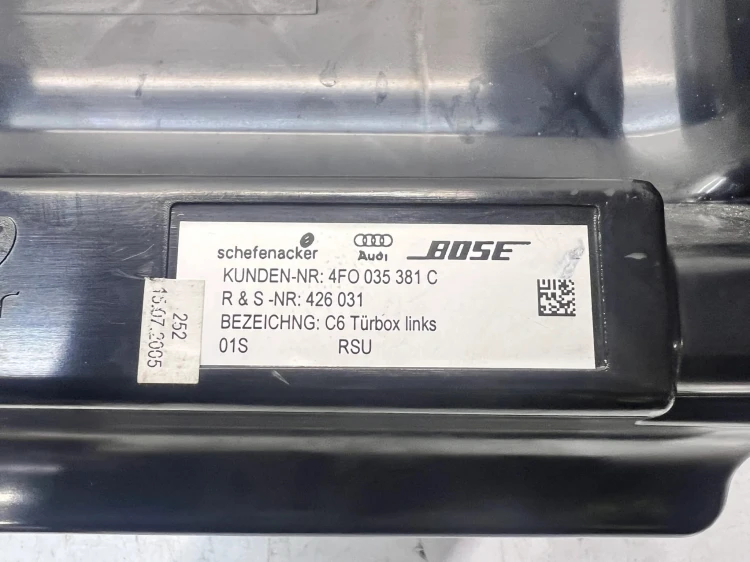 GŁOŚNIK TUBA DRZWI LEWY PRZÓD AUDI A6 C6 4F0035381C
