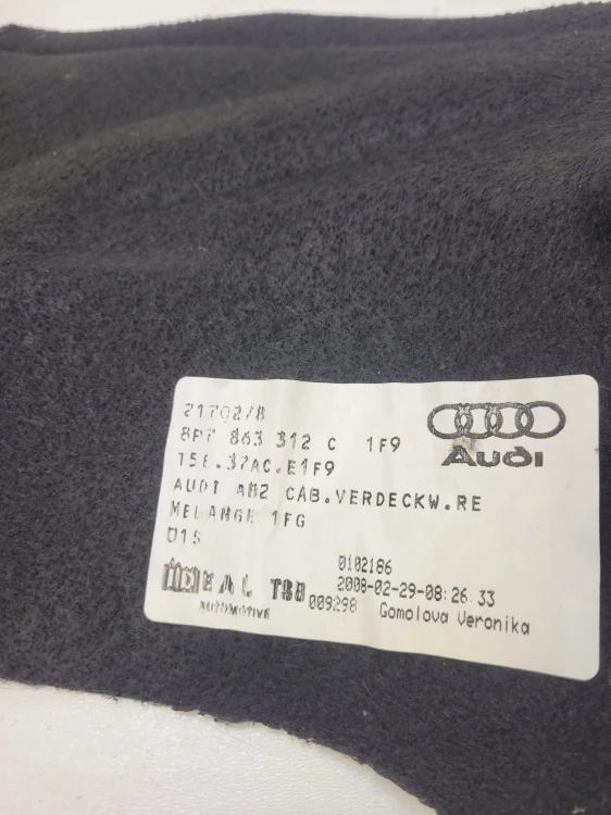 BOCZEK BAGAŻNIKA PRAWY AUDI A3 CABRIO 8P7863312C