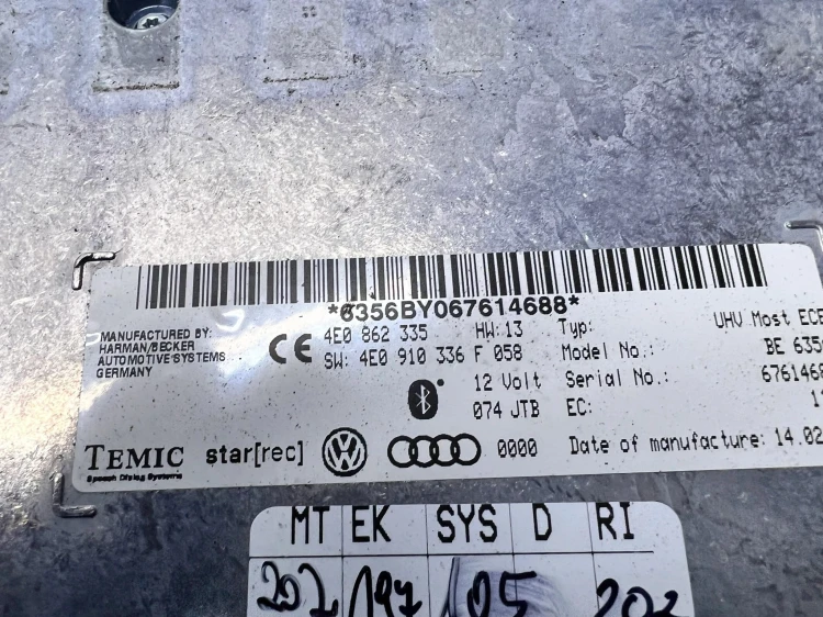MODUŁ BLUETOOTH AUDI A4 A5 A6 4E0862335 4E0910336F