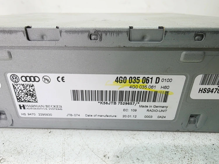 TUNER MODUŁ RADIOWY RADIA AUDI A4 B8 A5 8T Q5 8R A6 A7 LIFT 4G0035061D