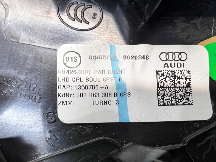 OSŁONA ZAŚLEPKA TUNELU PRAWA AUDI Q5 FY 80A 80B863306B