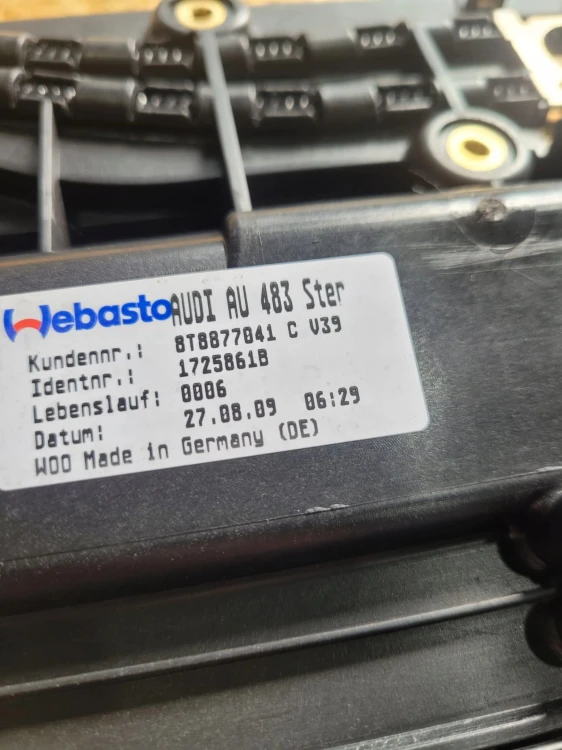 SZYBERDACH KOMPLET AUDI A5 SPORTBACK 8T8887041C