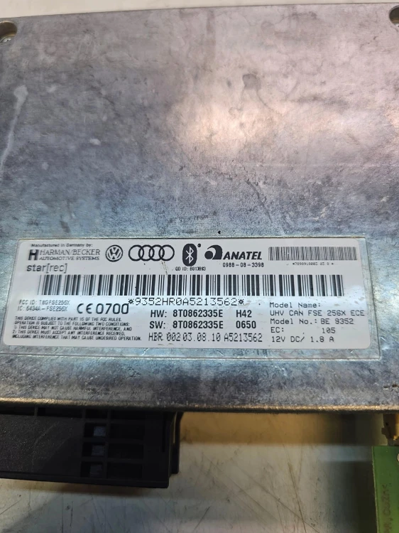 MODUŁ STEROWNIK BLUETOOTH AUDI A4 B8 A5 8T0862335E 8T0862335E