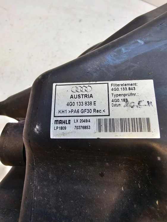 OBUDOWA FILTRA POWIETRZA AUDI A6 C7 A7 3.0 TDI 4G0133838E