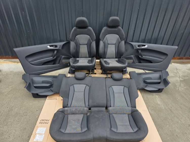 FOTEL FOTELE KOMPLET AUDI A1 8X 8X3 3-DRZWI SKÓRA+MATERIAŁ ORYGINAŁ !!!