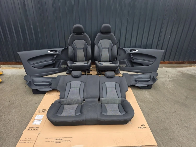 FOTEL FOTELE KOMPLET AUDI A1 8X 8X3 3-DRZWI SKÓRA+MATERIAŁ ORYGINAŁ !!!