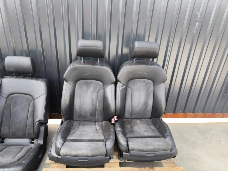 FOTEL FOTELE AUDI Q7 4L 7 OSÓB SKÓRA ALCANTARA S LINE BOSE KOMPLET