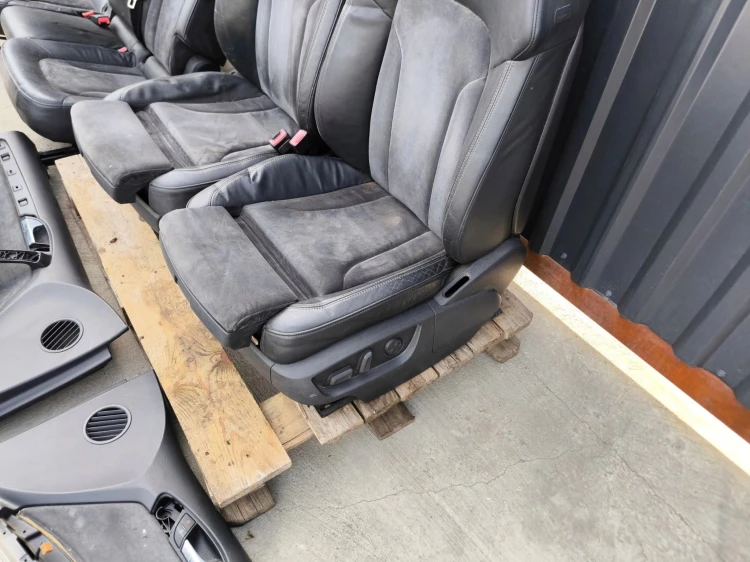 FOTEL FOTELE AUDI Q7 4L 7 OSÓB SKÓRA ALCANTARA S LINE BOSE KOMPLET
