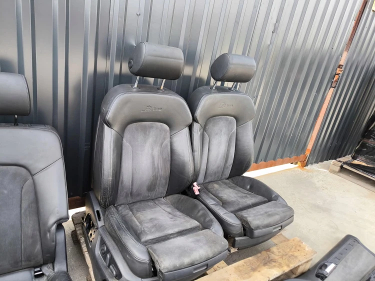FOTEL FOTELE AUDI Q7 4L 7 OSÓB SKÓRA ALCANTARA S LINE BOSE KOMPLET