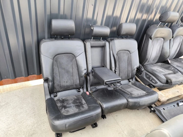 FOTEL FOTELE AUDI Q7 4L 7 OSÓB SKÓRA ALCANTARA S LINE BOSE KOMPLET