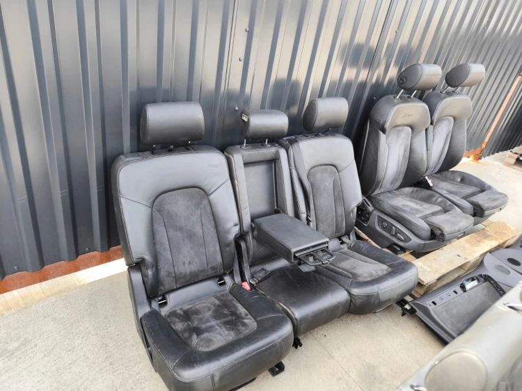FOTEL FOTELE AUDI Q7 4L 7 OSÓB SKÓRA ALCANTARA S LINE BOSE KOMPLET