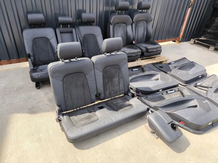 FOTEL FOTELE AUDI Q7 4L 7 OSÓB SKÓRA ALCANTARA S LINE BOSE KOMPLET