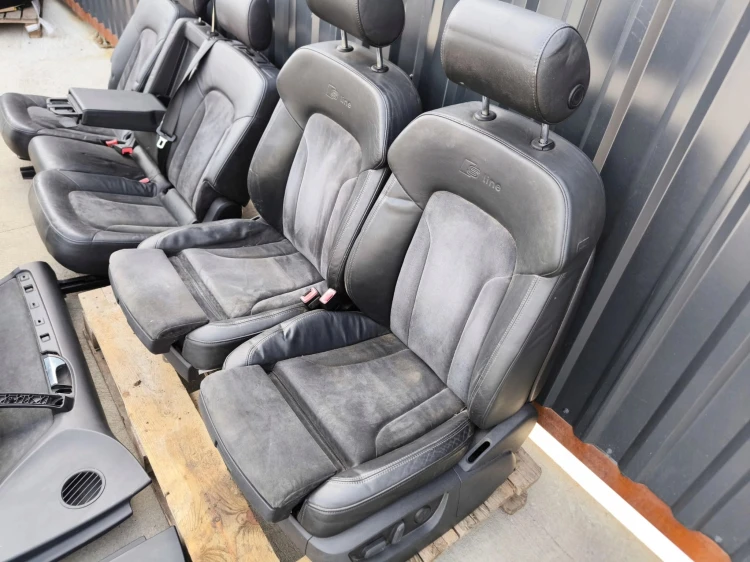 FOTEL FOTELE AUDI Q7 4L 7 OSÓB SKÓRA ALCANTARA S LINE BOSE KOMPLET