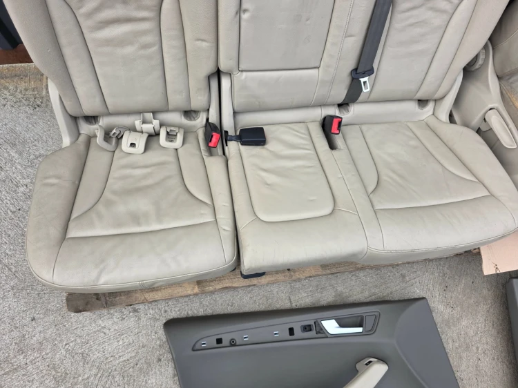 FOTEL FOTELE AUDI Q5 8R SKÓRA 2008-2016 SZARE KOMPLET !!! *2