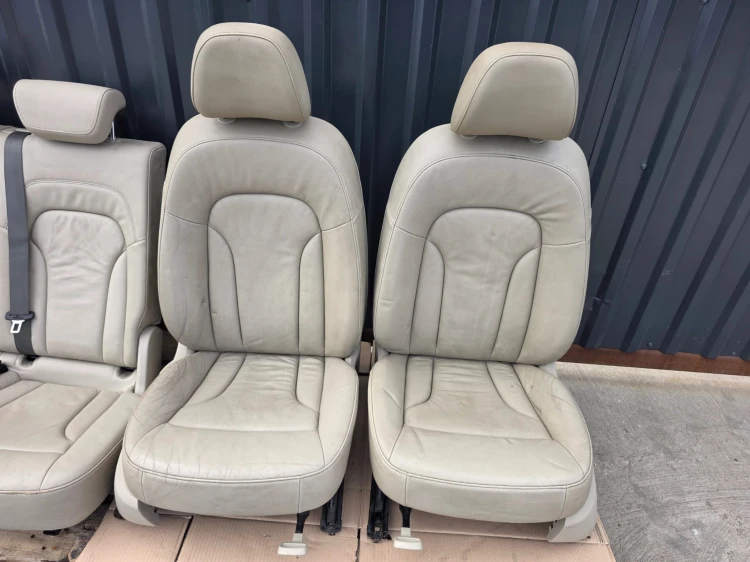 FOTEL FOTELE AUDI Q5 8R SKÓRA 2008-2016 SZARE KOMPLET !!! *2