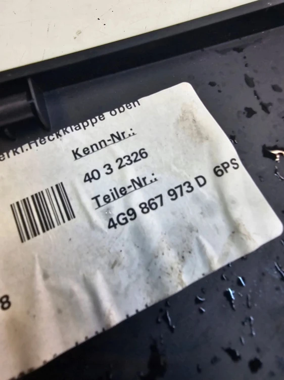 TAPICERKA KLAPY TYŁ AUDI A6 C7 AVANT 4G9867973D