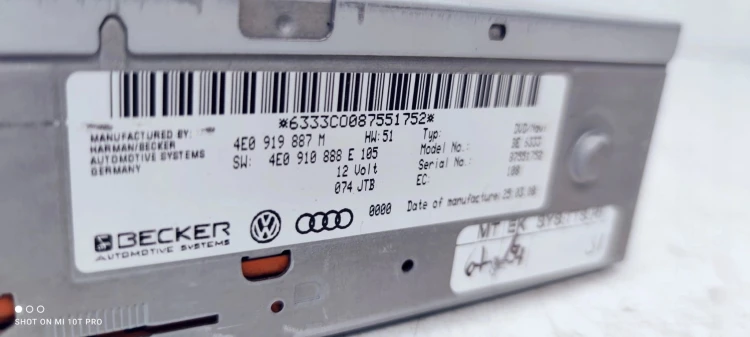 CZYTNIK DVD AUDI A4 A5 Q5 A6 4E0919887M 4E0910888E