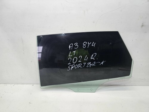 SZYBA BOCZNA DRZWI LEWY TYŁ AUDI A3 8Y SPORTBACK 2024 8Y0845205A