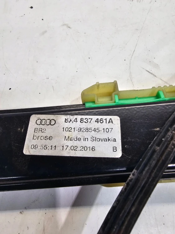 MECHANIZM SZYBY LEWY PRZÓD AUDI A1 8X 8X4837461A