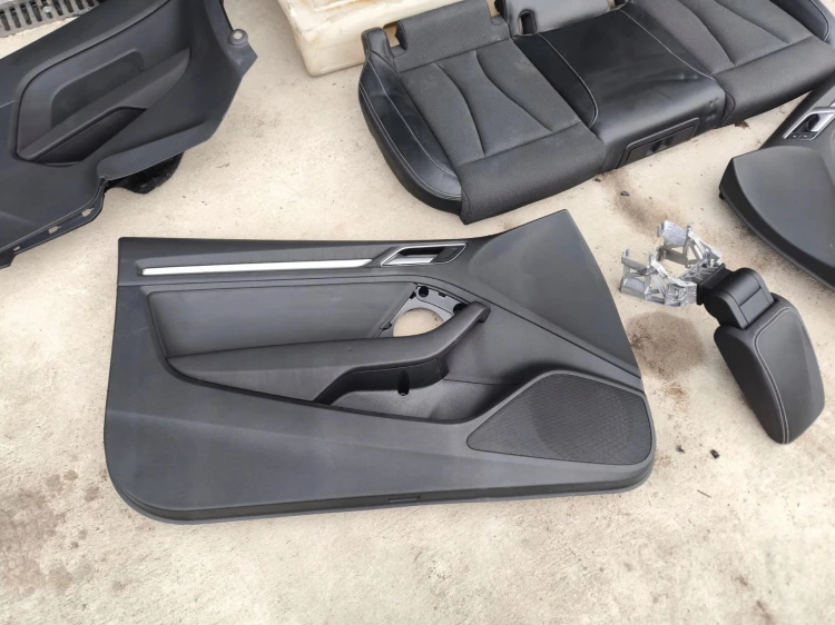 FOTEL FOTELE KOMPLET AUDI A3 8V 3-DRZWI SKÓRA+MATERIAŁ S LINE *2 !!!