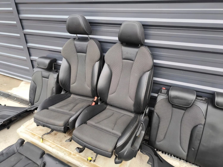 FOTEL FOTELE KOMPLET AUDI A3 8V 3-DRZWI SKÓRA+MATERIAŁ S LINE *2 !!!