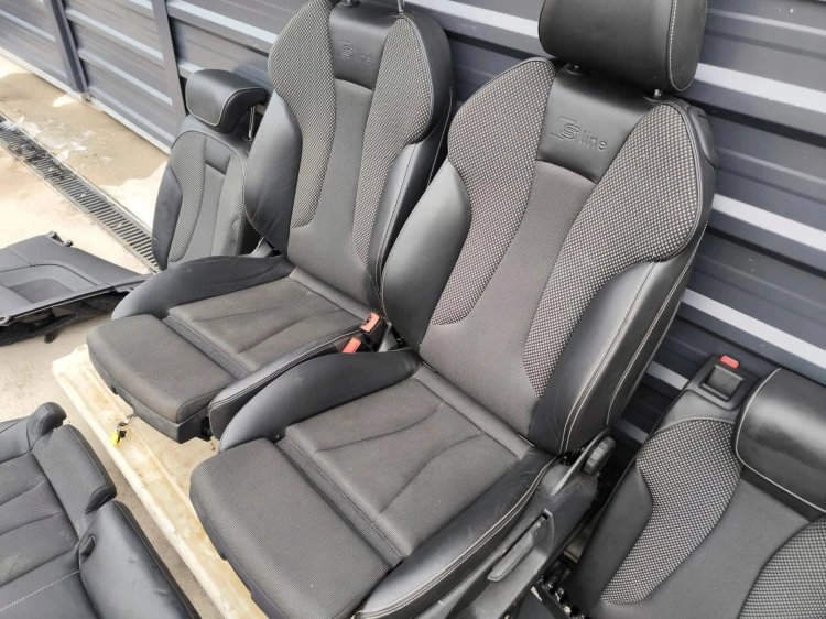 FOTEL FOTELE KOMPLET AUDI A3 8V 3-DRZWI SKÓRA+MATERIAŁ S LINE *2 !!!
