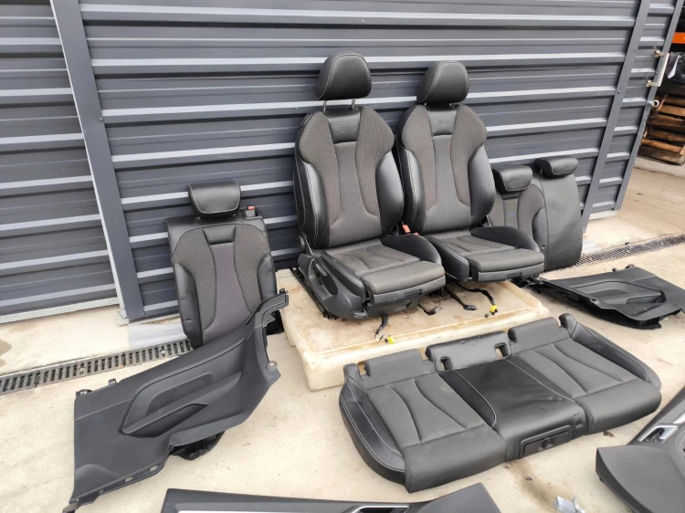 FOTEL FOTELE KOMPLET AUDI A3 8V 3-DRZWI SKÓRA+MATERIAŁ S LINE *2 !!!