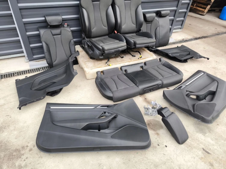 FOTEL FOTELE KOMPLET AUDI A3 8V 3-DRZWI SKÓRA+MATERIAŁ S LINE *2 !!!
