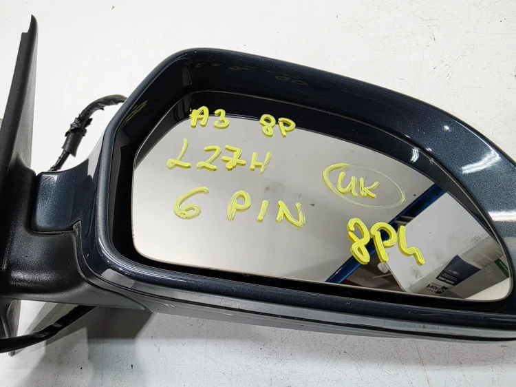 LUSTERKO ZEWNĘTRZNE PRAWY PRZÓD AUDI A3 8P 8P4 LIFT LZ7H 6 PIN UK