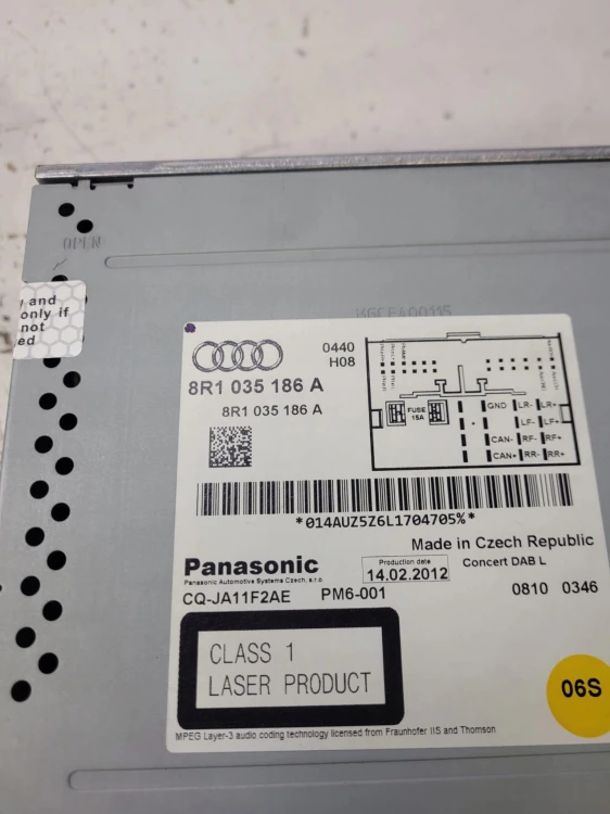 RADIO CD CONCERT AUDI A4 A5 Q5 LIFT 8R1035186A