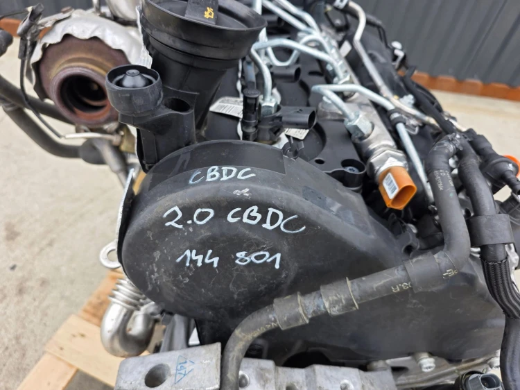 SILNIK KOMPLETNY AUDI VW SEAT SKODA 2.0 TDI CBD CBDC 144801 KM ORYGINAŁ !!!