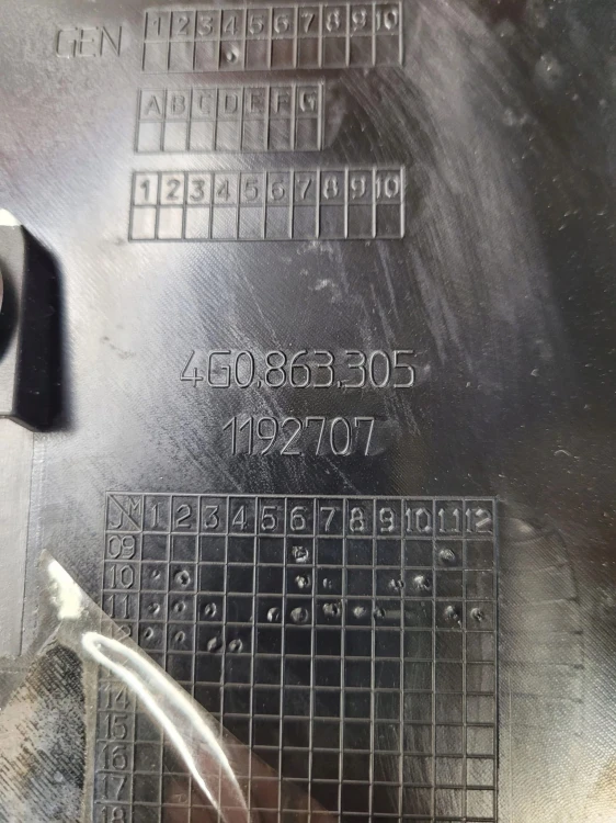 OSŁONA ZAŚLEPKA TUNELU LEWA AUDI A6 C7 4G0863305