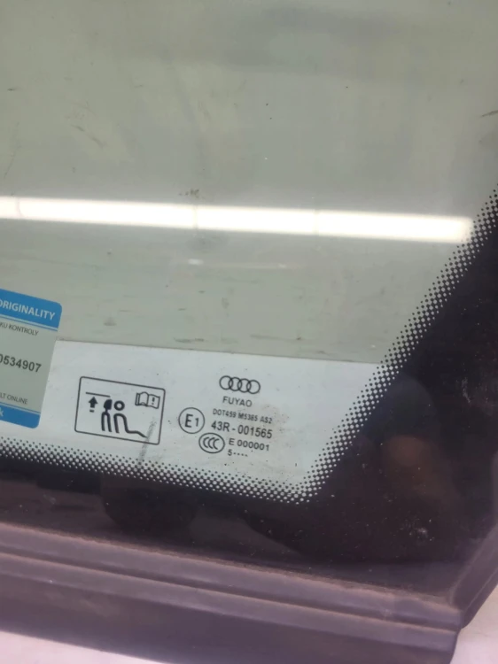 SZYBA KAROSERYJNA PRAWY TYŁ AUDI A4 B9 AVANT KOMBI 8W9 2015R ORYGINAŁ !!!