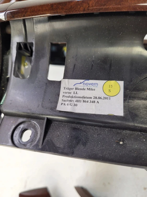 TUNEL DEKOR DEKORY AUDI A8 D4 4H1864348A DREWNO