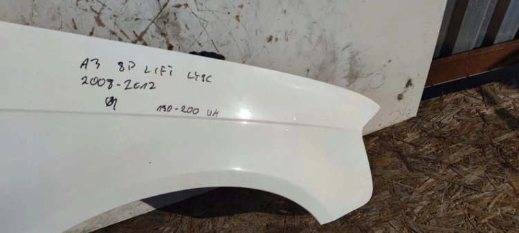 BŁOTNIK PRAWY PRZÓD AUDI A3 8P LIFT LY9C 08-12 ORG