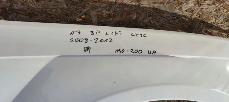 BŁOTNIK PRAWY PRZÓD AUDI A3 8P LIFT LY9C 08-12 ORG