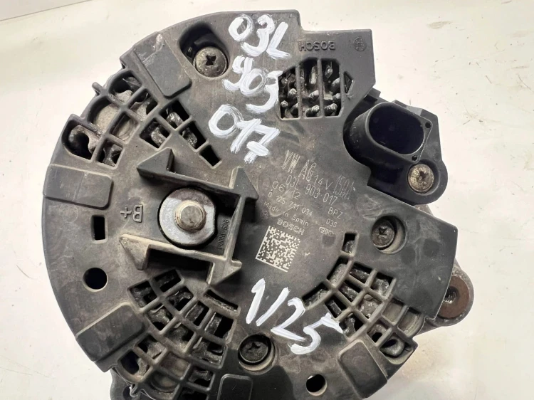 ALTERNATOR AUDI VOLKSWAGEN SEAT SKODA 03L903017E 150A ORYGINAŁ !!! 1/25