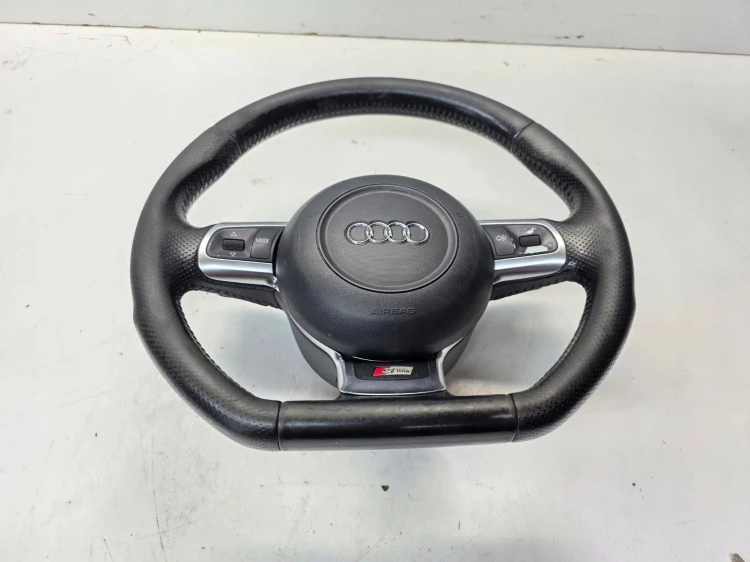 KIEROWNICA SKÓRA PIKOWANA ŚCIĘTA AUDI A3 8P A4 B7 TT 8J 8J0419091J KOMPLET